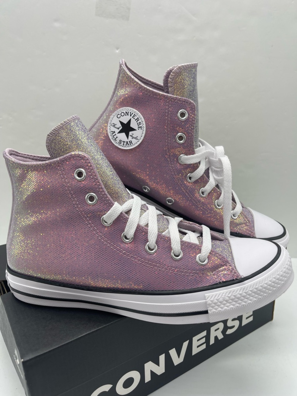 Converse WMNS 8 CTAS Hi Altitude Lilac White Black A14333C High Top Sneakers - Picture 9 of 15